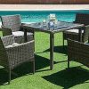 Muebles De Jard N Easy Mobel | Mesa Cuadrada + 4 Sillas De Ratan Pe. Muebles De Jardin Y Terraza