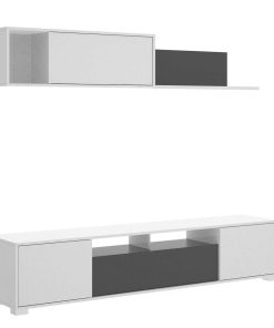 Sal N Y Comedor Easy Mobel | Conjunto Mueble De Salon Ken Blanco Y Gris