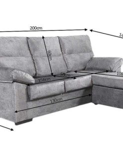 Sof S Easy Mobel | Sofa Chaise Longue Reversible Alicante 200Cm