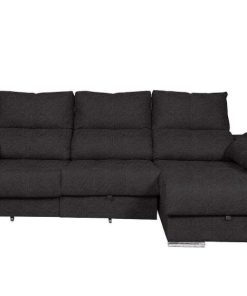 Sof S Easy Mobel | Sofa Cama Chaise Longue 275Cm. Reclinable, Con Arcon +2 Pufs