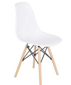 Packs Easy Mobel | Pack Muebles De Salon Nordico - Conjunto De Salon + Mesa Cuadrada + Sillas Blanco Y Cambria