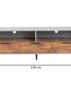 Sal N Y Comedor Easy Mobel | Mueble Tv Flix Dela 3 Cajones Roble Y Negro