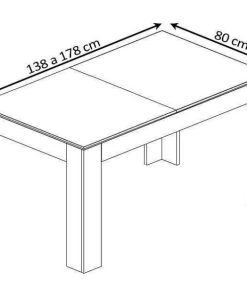 Packs Easy Mobel | Pack Mesa De Comedor Extensible + 4 Sillas + Aparador Joana 2 Puertas