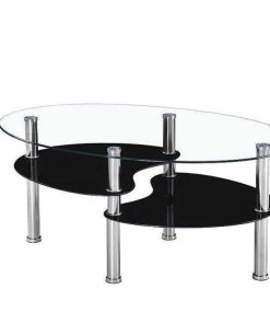 Mesas Y Sillas Easy Mobel Mesas De Centro O Auxiliares | Mesa De Centro De Cristal Templado Xs-3191 Negro