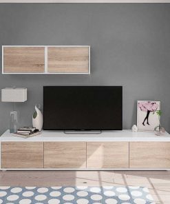 Sal N Y Comedor Easy Mobel | Conjunto Mueble De Salon Alma Blanco Y Cambria