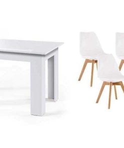 Mesas Y Sillas Easy Mobel | Pack Mesa Fija De Comedor O Cocina + 6 Sillas Nordic