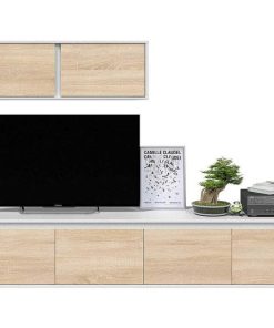 Sal N Y Comedor Easy Mobel | Conjunto Mueble De Salon Alma Blanco Y Cambria