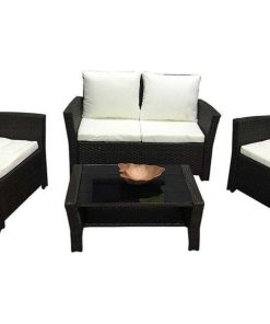 Muebles De Jard N Easy Mobel | Sofa + 2 Sillas + Mesa De Ratan Pe. Muebles De Jardin Y Terraza