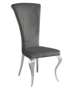 Mesas Y Sillas Easy Mobel Sillas De Sal N, Comedor O Cocina | Silla De Comedor En Terciopelo Marquesa Gris En Terciopelo