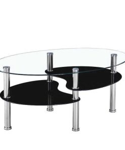 Mesas Y Sillas Easy Mobel Mesas De Centro O Auxiliares | Mesa De Centro De Cristal Templado Xs-3191 Negro