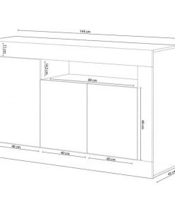 Sal N Y Comedor Easy Mobel | Aparador 3 Puertas Baltik. Muebles Salon O Comedor Blanco