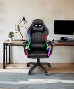 Mesas Y Sillas Easy Mobel Sillas Gaming Ergon Micas | Silla Gaming Ergonomica Y Giratoria Yn Con Luces Led Negro