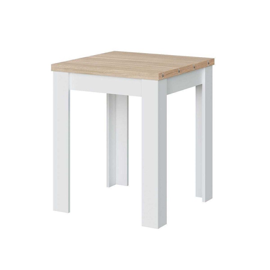 Mesas Y Sillas Easy Mobel Mesas De Comedor, Comedor O Cocina | Mesa Auxiliar Extensible Livre 134Cm. Comedor O Cocina Blanco Y Cambria