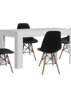 Mesas Y Sillas Easy Mobel | Mesa Extensible De Comedor O Cocina + 4 Sillas Estilo Nordico