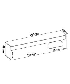 Sal N Y Comedor Easy Mobel | Mueble Bajo Tv Lebo Blanco Y Cambria