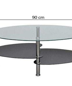 Mesas Y Sillas Easy Mobel Mesas De Centro O Auxiliares | Mesa De Centro De Cristal Templado Xs-3191 Negro