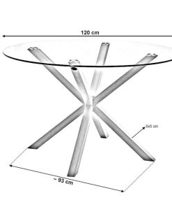 Mesas Y Sillas Easy Mobel | Pack Mesa Redonda De Cristal Templado + Sillas Polipiel/Metal