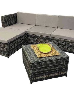 Muebles De Jard N Easy Mobel | Sofa Chaise Longue De Ratan Pe + Mesa. Muebles De Jardin Y Terraza