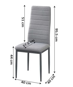 Mesas Y Sillas Easy Mobel | Pack Mesa Redonda De Cristal Templado + Sillas Polipiel/Metal