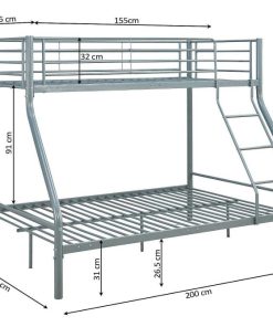 Dormitorio Easy Mobel | Oferta: Litera De Matrimonio Metalica + 2 Colchones