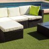 Muebles De Jard N Easy Mobel | Sofa Chaise Longue De Ratan Pe + Mesa Greca. Muebles De Jardin Y Terraza Negro