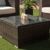 Muebles De Jard N Easy Mobel | Sofa Chaise Longue + Sillon + Mesa De Ratan Pe. Muebles De Jardin Y Terraza Marron