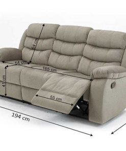 Sof S Easy Mobel | Sofa Reclinable Manual Houston 3 Plazas Marron