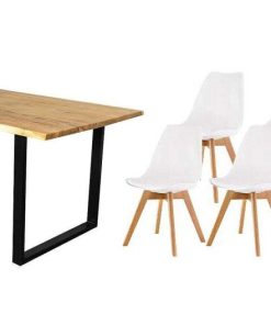 Mesas Y Sillas Easy Mobel Mesas De Comedor, Comedor O Cocina | Pack Mesa De Comedor O Cocina Madera Maciza 160Cm + Sillas Nordic