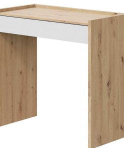 Sal N Y Comedor Easy Mobel | Mesa De Escritorio Con Cajon Noa Blanco Y Roble