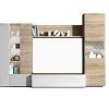 Sal N Y Comedor Easy Mobel | Conjunto Mueble De Salon Con Luz Essential Blanco Y Roble