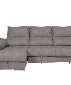 Sof S Easy Mobel | Sofa Cama Chaise Longue 275Cm. Reclinable, Con Arcon +2 Pufs