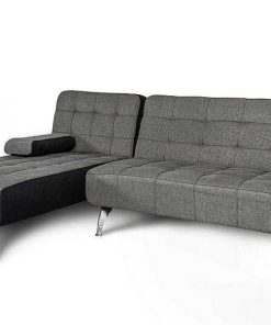 Sof S Easy Mobel | Pack Sofa Chaise Longue + Mesa De Cristal Templado + 6 Sillas