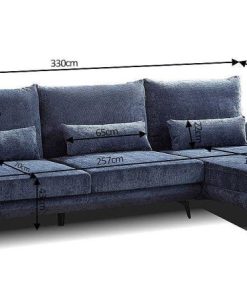 Sof S Easy Mobel | Sofa Chaise Longue Executive Luxury 330Cm Azul