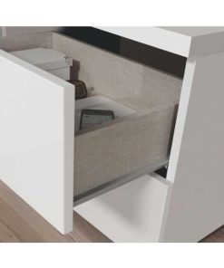 Dormitorio Easy Mobel | Cabecero De Cama New Dreams. Cabezal + 2 Mesitas Blanco Y Roble