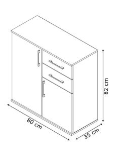 Sal N Y Comedor Easy Mobel | Comoda Aparador Joana 2 Puertas Y 2 Cajones