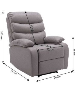 Sof S Easy Mobel | Sillon Reclinable Manual Miami 1 Plaza Marron