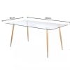 Mesas Y Sillas Easy Mobel Mesas De Comedor, Comedor O Cocina | Mesa Cristal Templado Estilo Nordico 140Cm. Comedor O Cocina Cambria