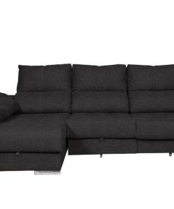 Sof S Easy Mobel | Sofa Cama Chaise Longue 275Cm. Reclinable, Con Arcon +2 Pufs