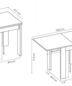 Mesas Y Sillas Easy Mobel Mesas De Comedor, Comedor O Cocina | Mesa Extensible De Comedor O Cocina Bok 67 A 134Cm Cambria