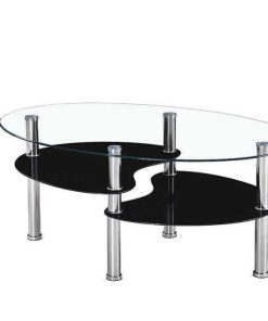 Mesas Y Sillas Easy Mobel Mesas De Centro O Auxiliares | Mesa De Centro De Cristal Templado Xs-3191 Negro