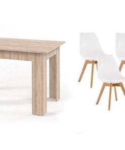 Mesas Y Sillas Easy Mobel | Pack Mesa Fija De Comedor O Cocina + 6 Sillas Nordic