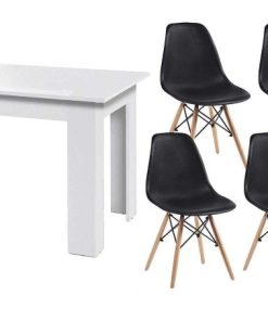 Mesas Y Sillas Easy Mobel | Pack Mesa De Comedor O Cocina Fija + 6 Sillas Estilo Nordico