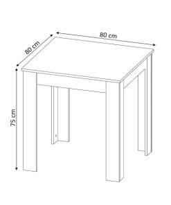 Mesas Y Sillas Easy Mobel Mesas De Comedor, Comedor O Cocina | Mesa Cuadrada De Comedor O Cocina Path 80Cm Blanco Y Cambria