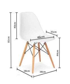 Mesas Y Sillas Easy Mobel | Pack Mesa Redonda De Cristal Templado + 4 Sillas Estilo Nordico Blancas Blanco