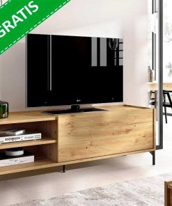 Sal N Y Comedor Easy Mobel | Mueble Bajo Tv Ness 1 Puerta Roble