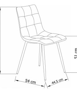 Mesas Y Sillas Easy Mobel Mesas De Comedor, Comedor O Cocina | Silla De Comedor En Terciopelo/Metal