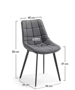 Mesas Y Sillas Easy Mobel Sillas De Sal N, Comedor O Cocina | Silla De Comedor En Terciopelo J262-1