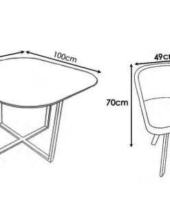 Mesas Y Sillas Easy Mobel | Mesa De Cristal Templado Teka + 4 Sillas. Comedor O Cocina