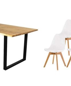 Mesas Y Sillas Easy Mobel Mesas De Comedor, Comedor O Cocina | Pack Mesa De Comedor O Cocina Madera Maciza 160Cm + Sillas Nordic