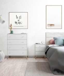 Dormitorio Easy Mobel | Cabecero De Cama Sweet. Cabezal + 2 Mesitas Blanco